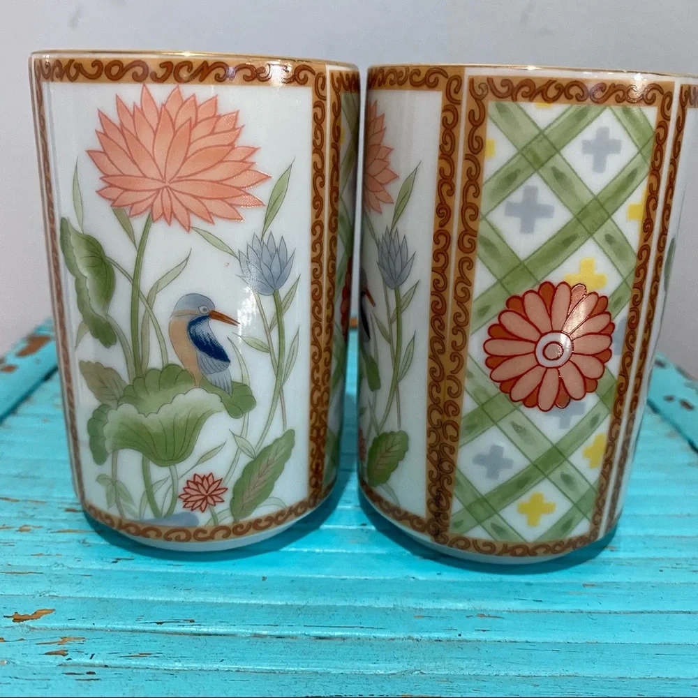 Vintage Pier 1 Imports Made In Japan Juice Glasses Tumblers